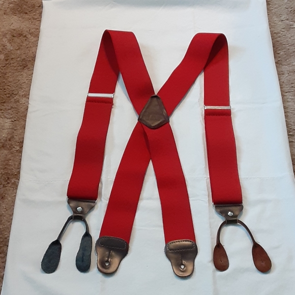 Suspenders braces, red big man 55" - Picture 7 of 8